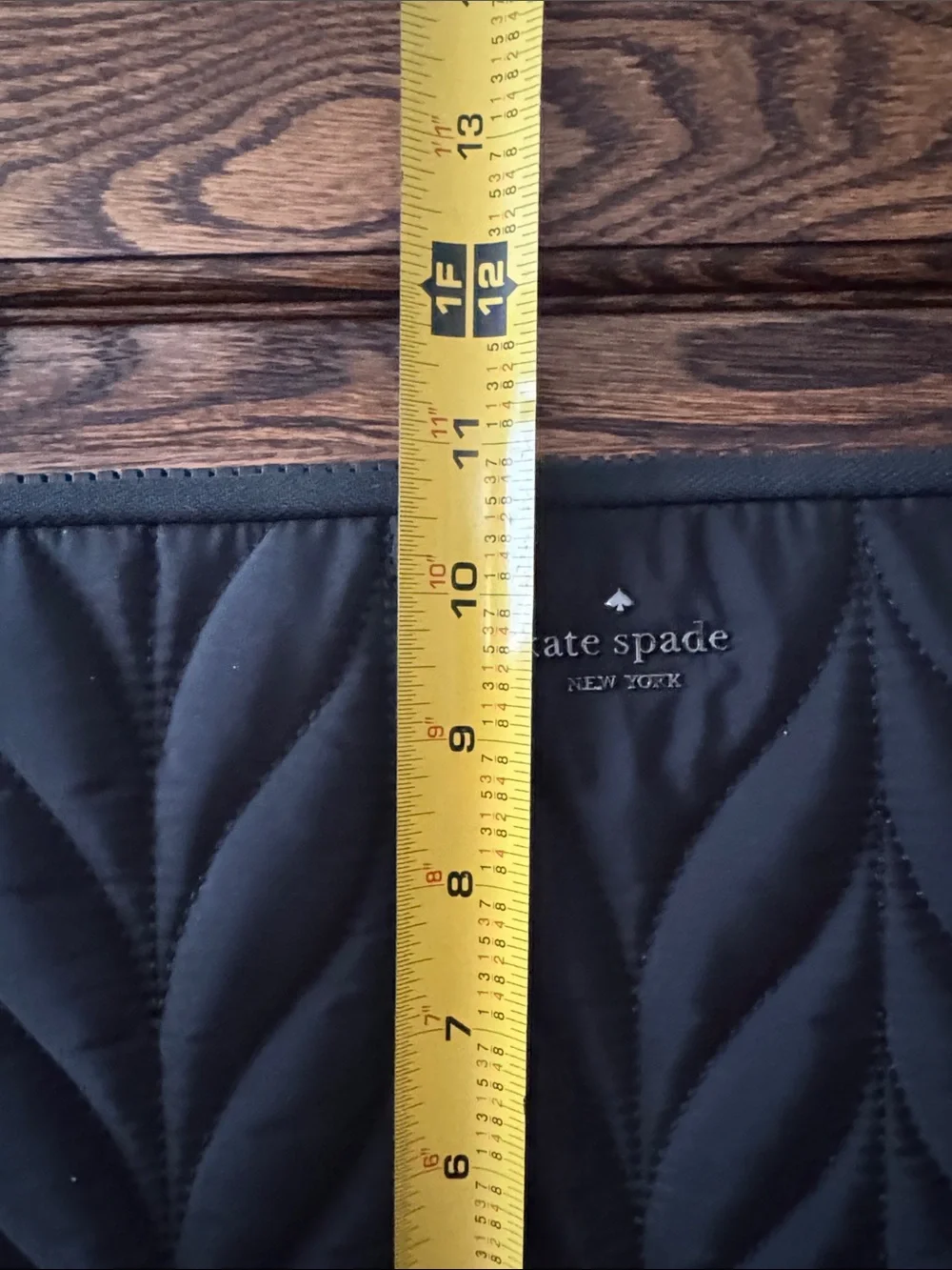 Kate Spade New York Black Quilted Laptop Sleeve 13”/14” EUC